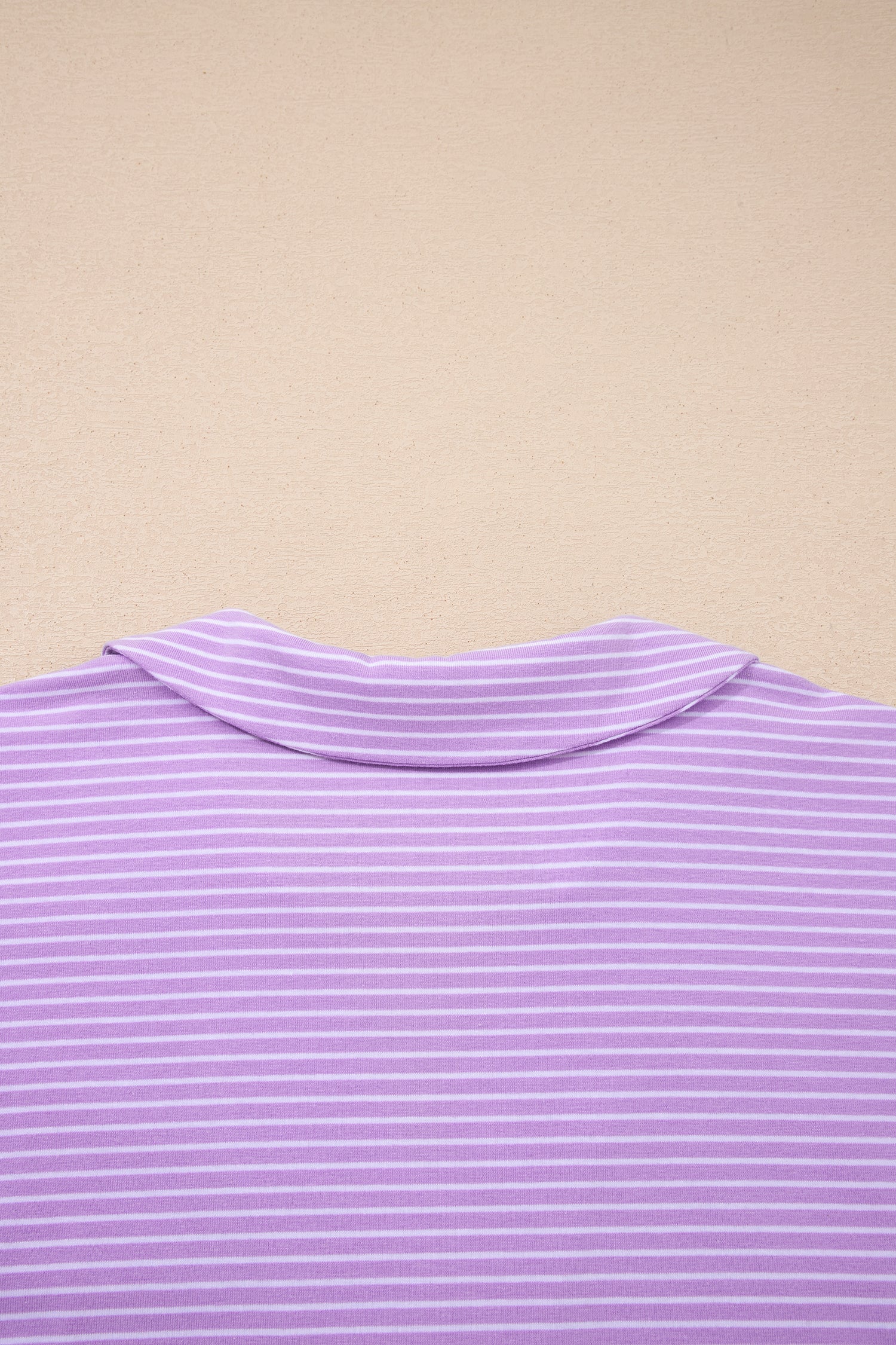 Pink Stripe Dolman Sleeve Polo Shirt and Drawstring Shorts Set