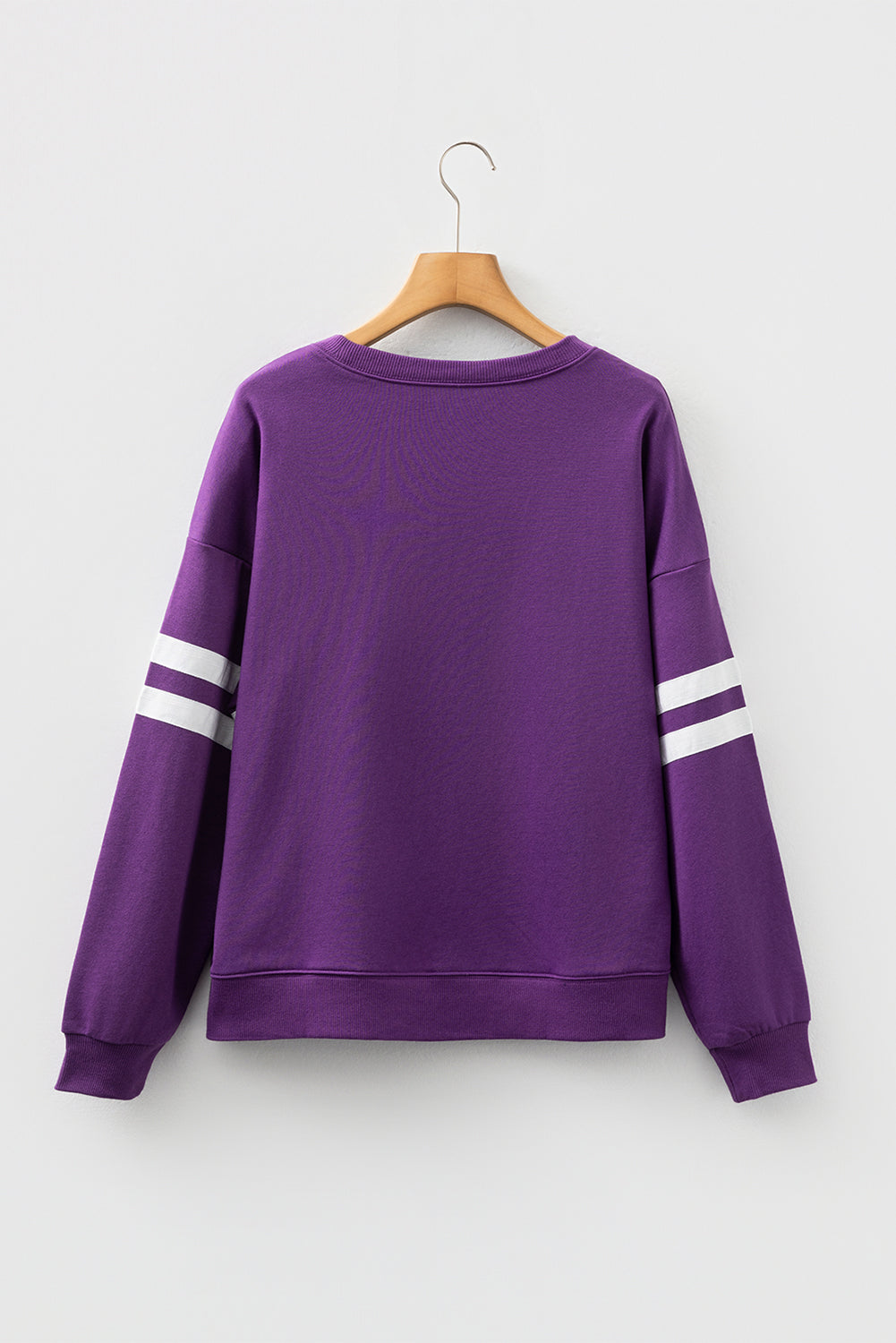 Evergreen Varsity Striped Detail Drop Shoulder Oversized Sweatshirt