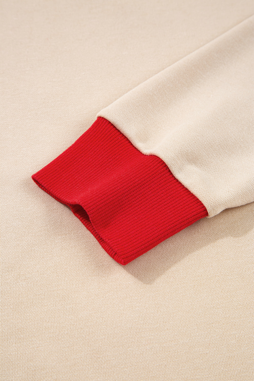 Oatmeal GAME DAY Letter Graphic Varsity Striped Detail Baggy Sweatshirt