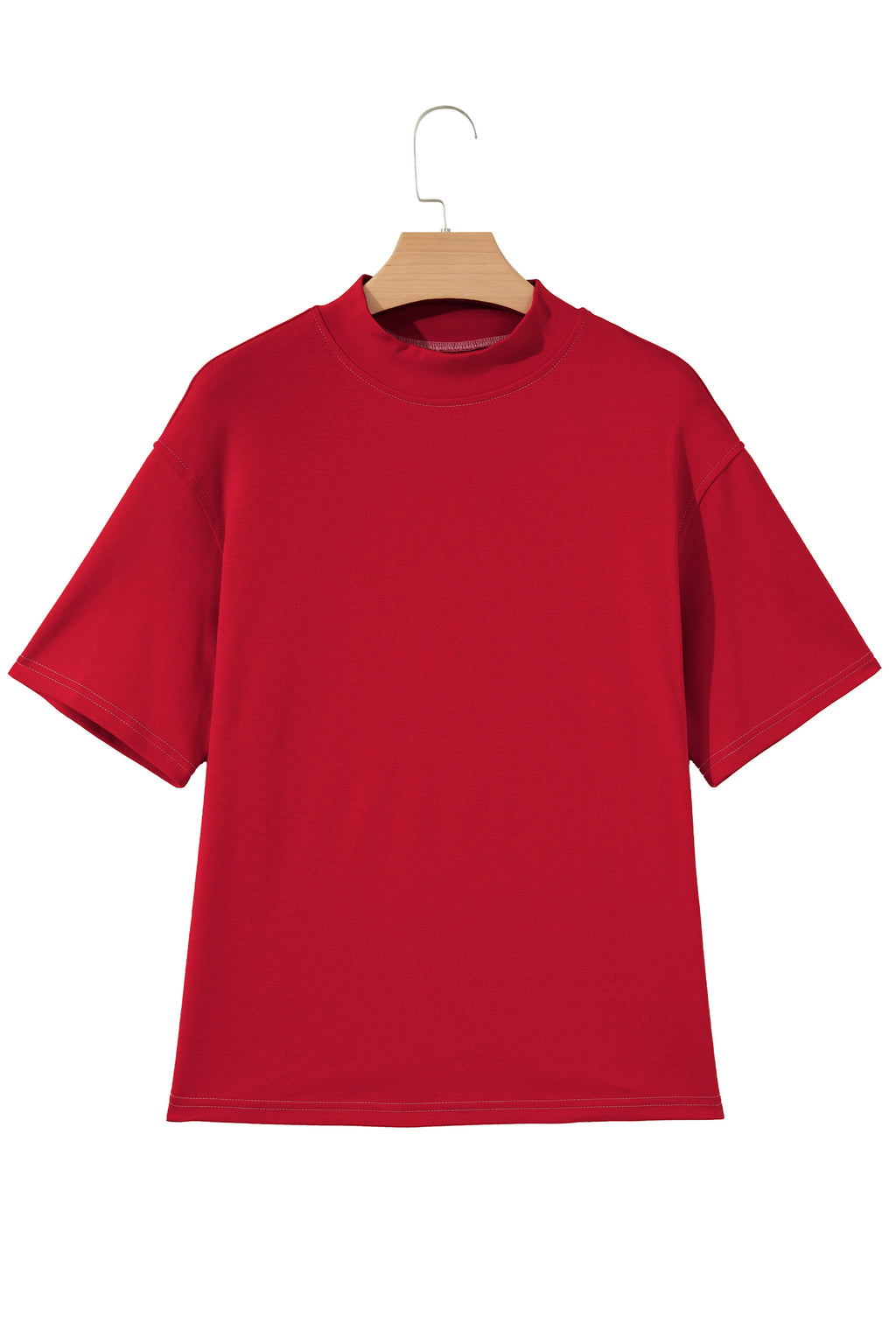 Light Grey Reversible Contrast-Stitched T-Shirt