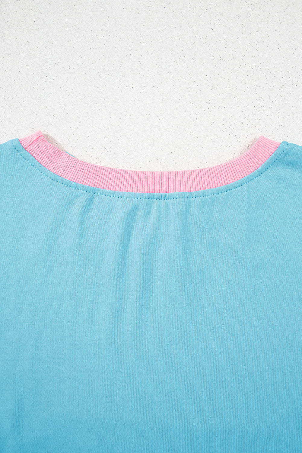 Evergreen Colorblock Edge Drop Shoulder T Shirt and Skirt 2Pcs Set