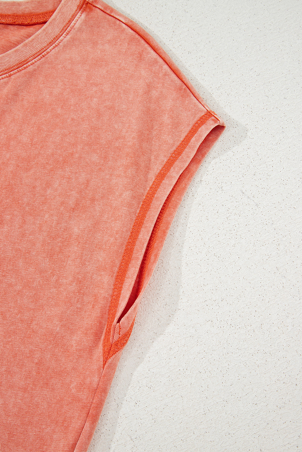 Carrot Mineral Wash Pocketed T-shirt Long Dress