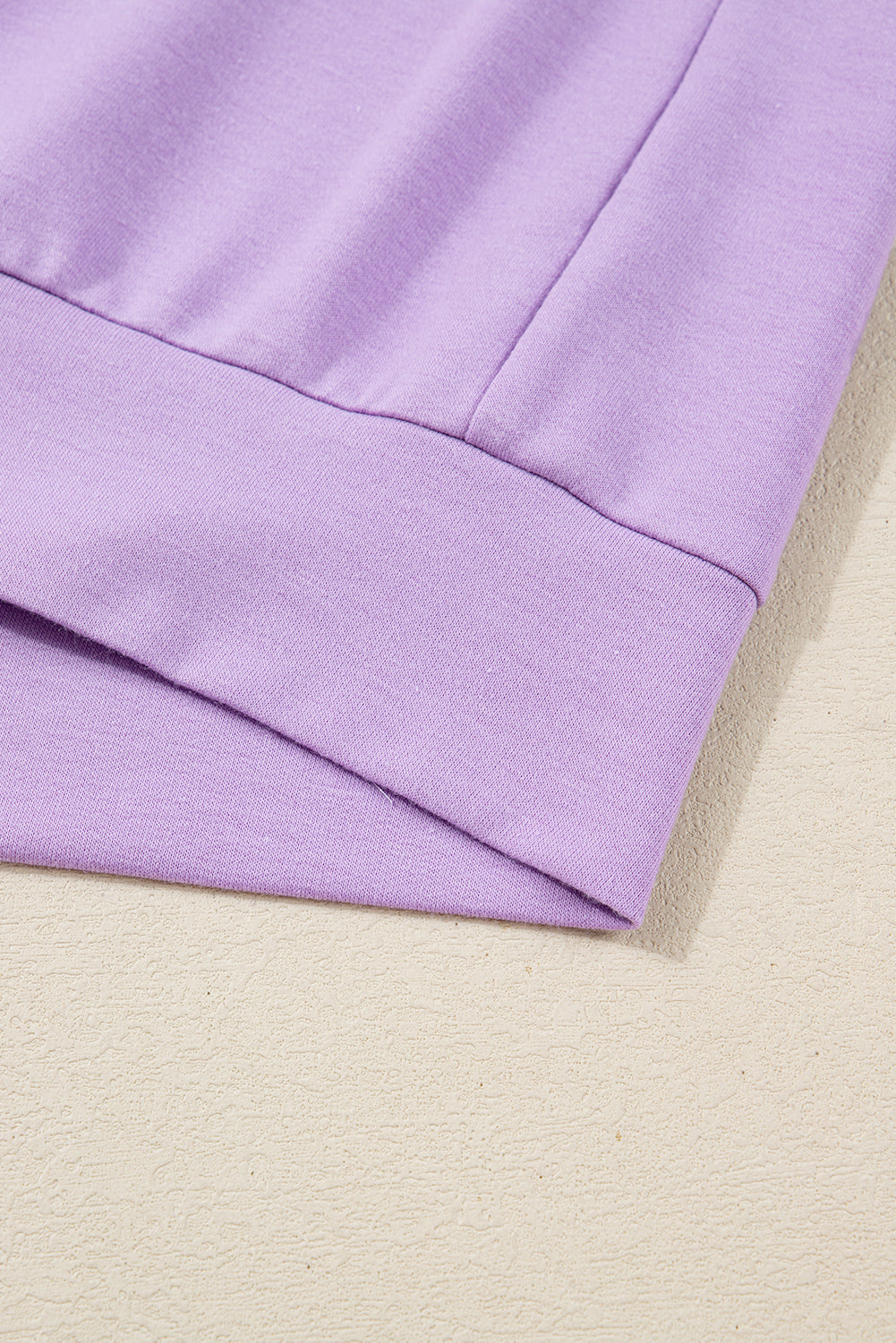 Purple Stripe Patchwork Buttoned Drop Shoulder Plus Size Pullover