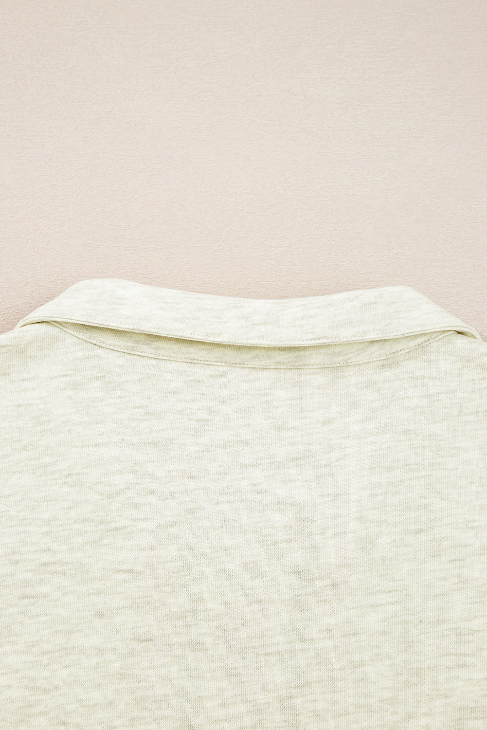 Sachet Pink Contrast Striped Patchwork Zip Collar Pullover Sweatshirt