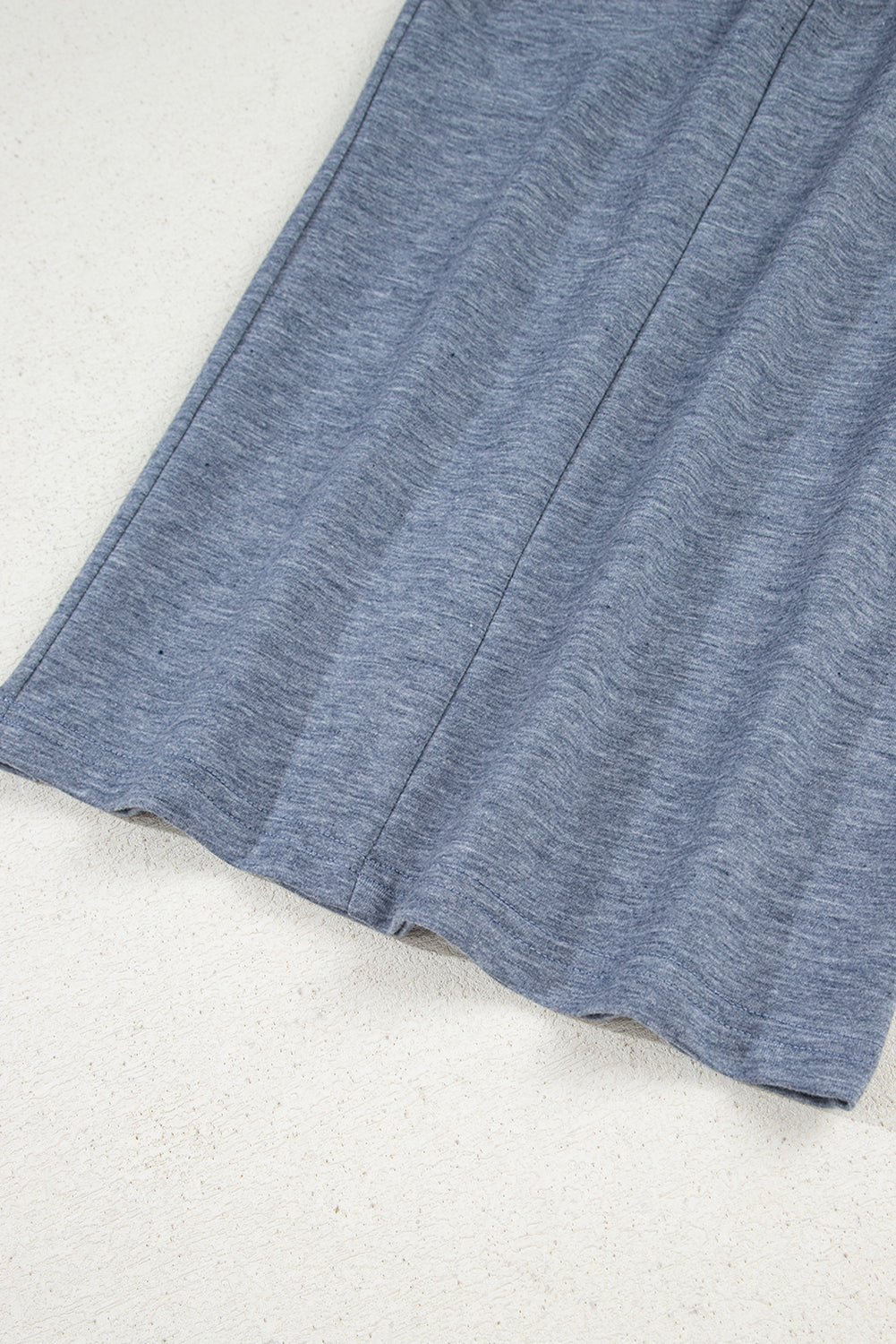 High Frilled Detail Wide Leg High Waist Knit Pants