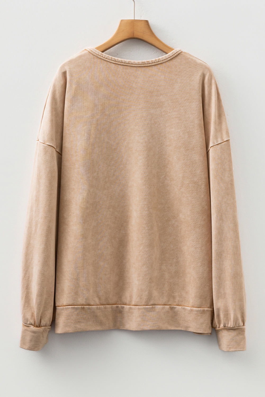 Bright Pink Mineral Wash Big Bow Patchwork Pullover Sweatshirt
