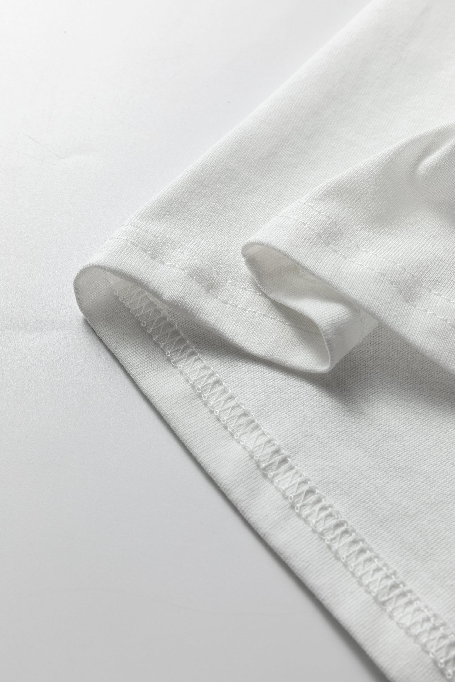 White Leopard Bow Embroidered Cotton Round Neck T Shirt