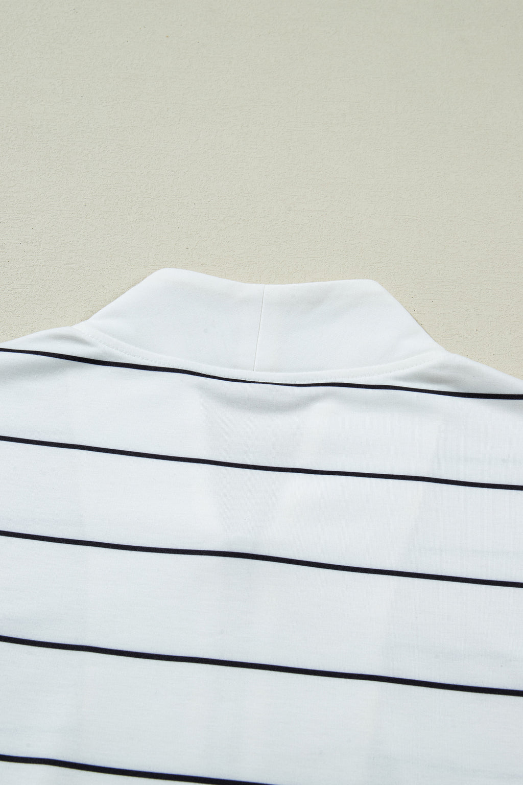 White Stripe Color Block Zip V Neck Sleeveless Top