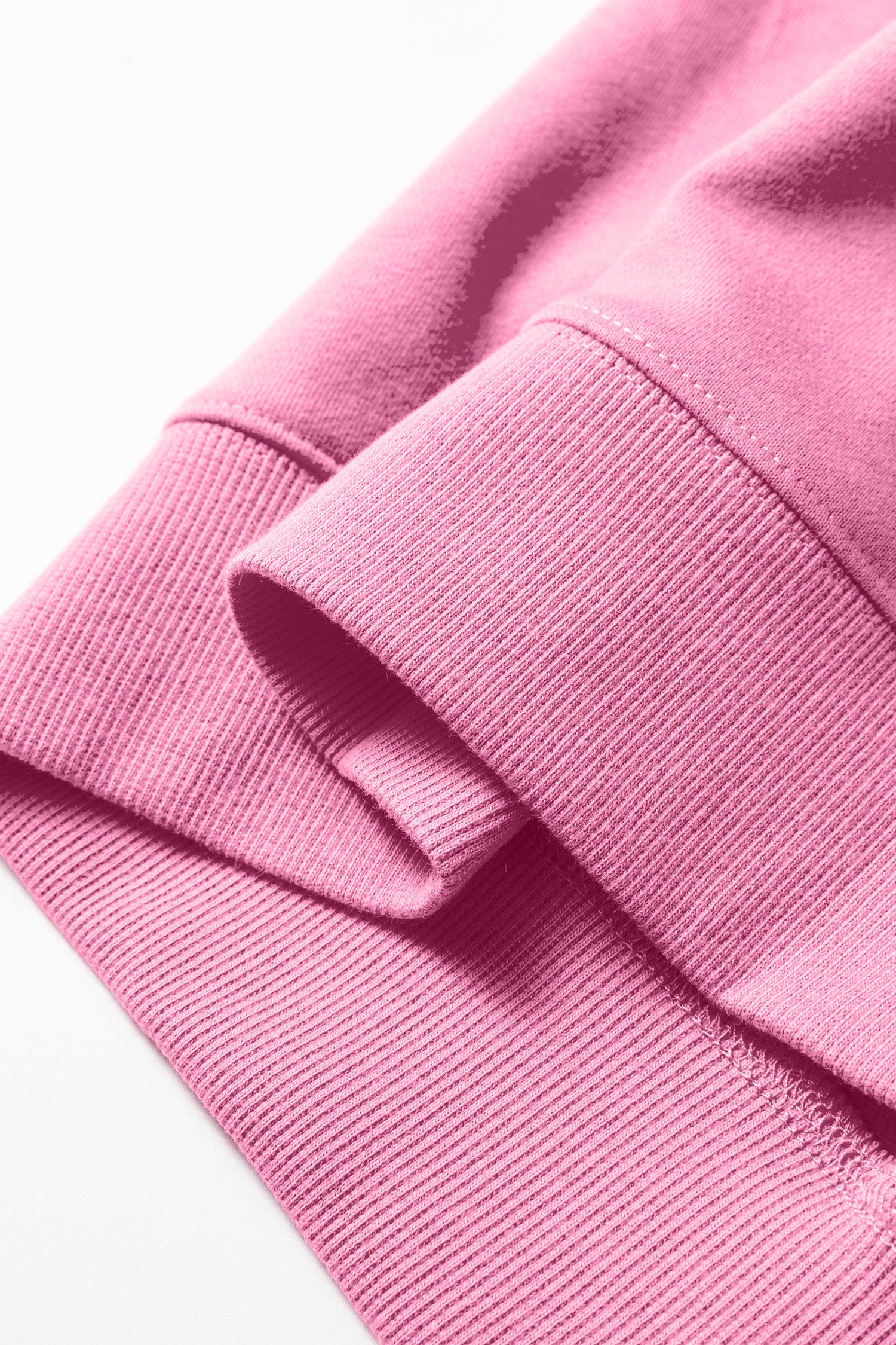 Apricot Pink Oversize Mock Neck Sweatshirt