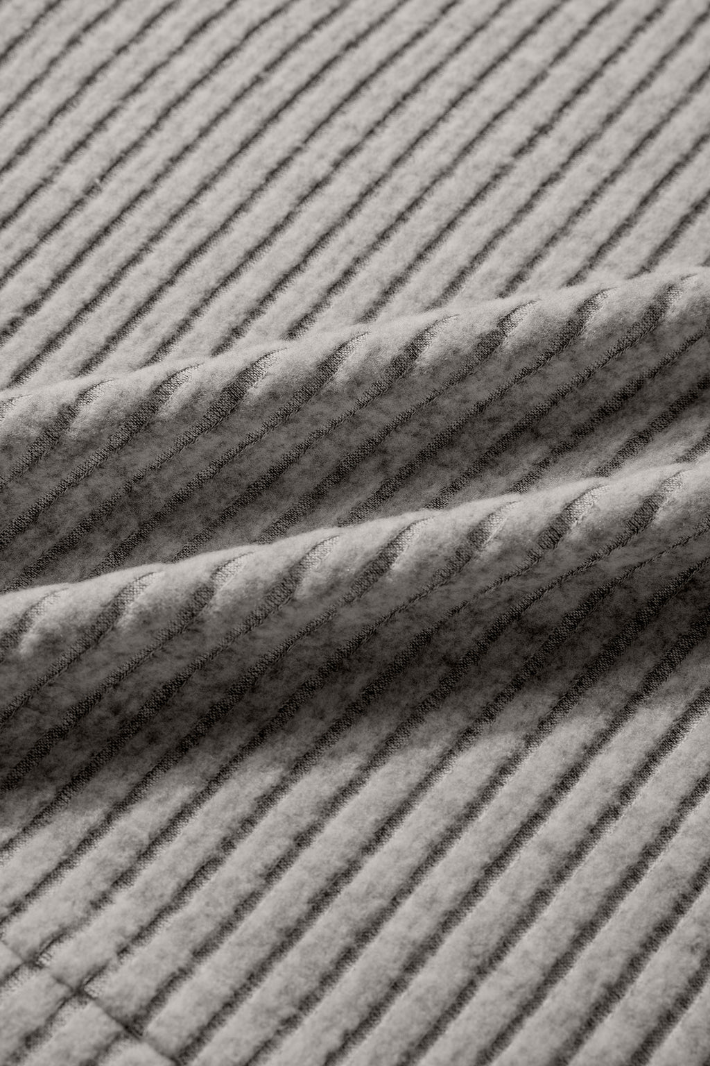 Gray Morn Ribbed High Neck Knitted Pullover Top