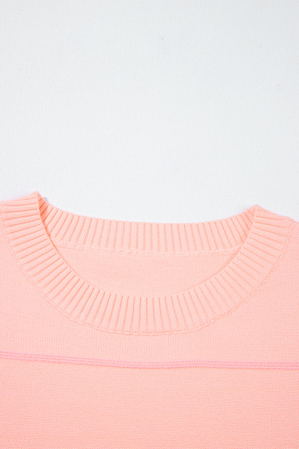 Green Colorblock Striped Half Sleeve Drop Shoulder Sweater