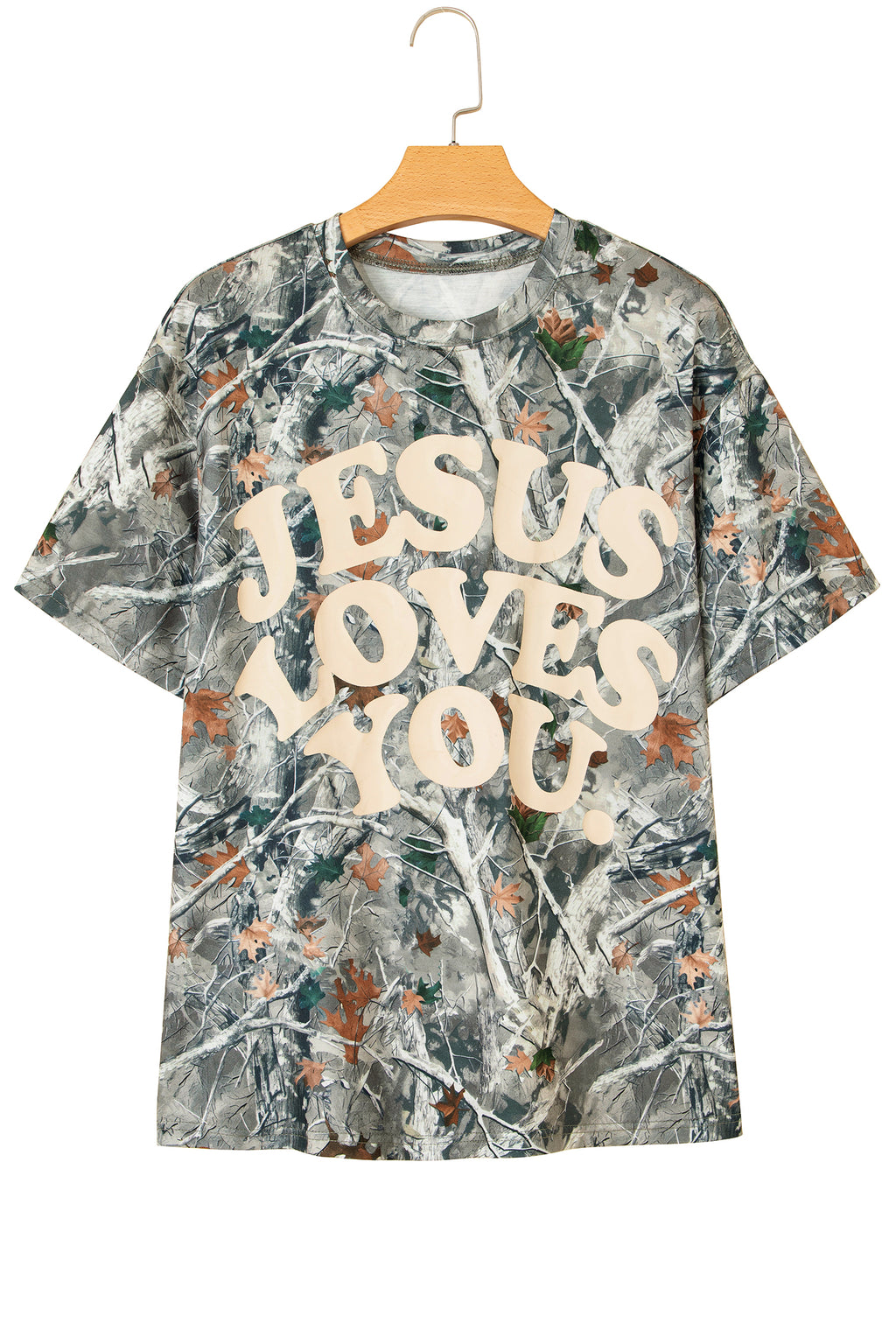 Pink Camo Woodland LOVE LIKE JESUS Casual Tee
