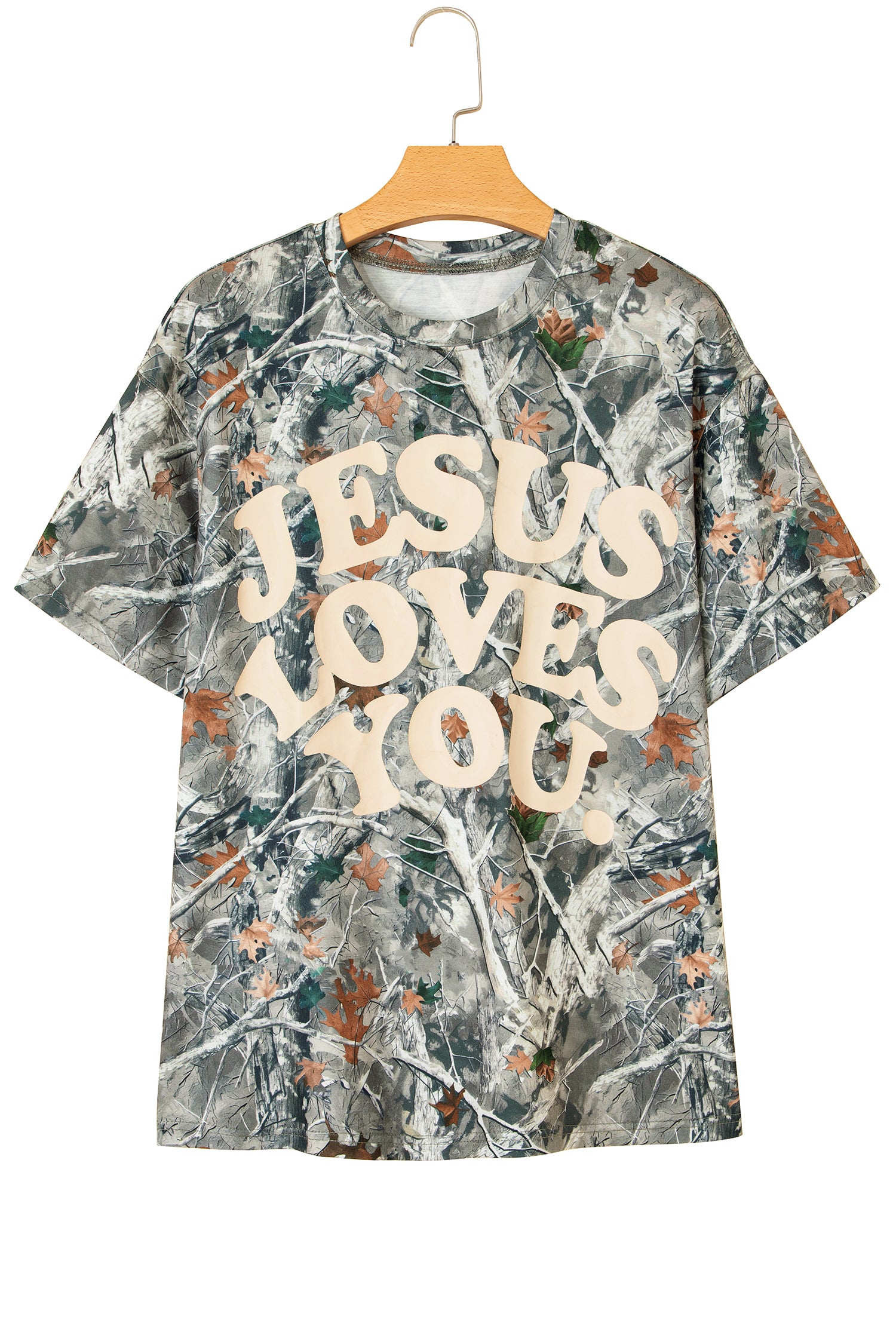 Pink Camo Woodland LOVE LIKE JESUS Casual Tee