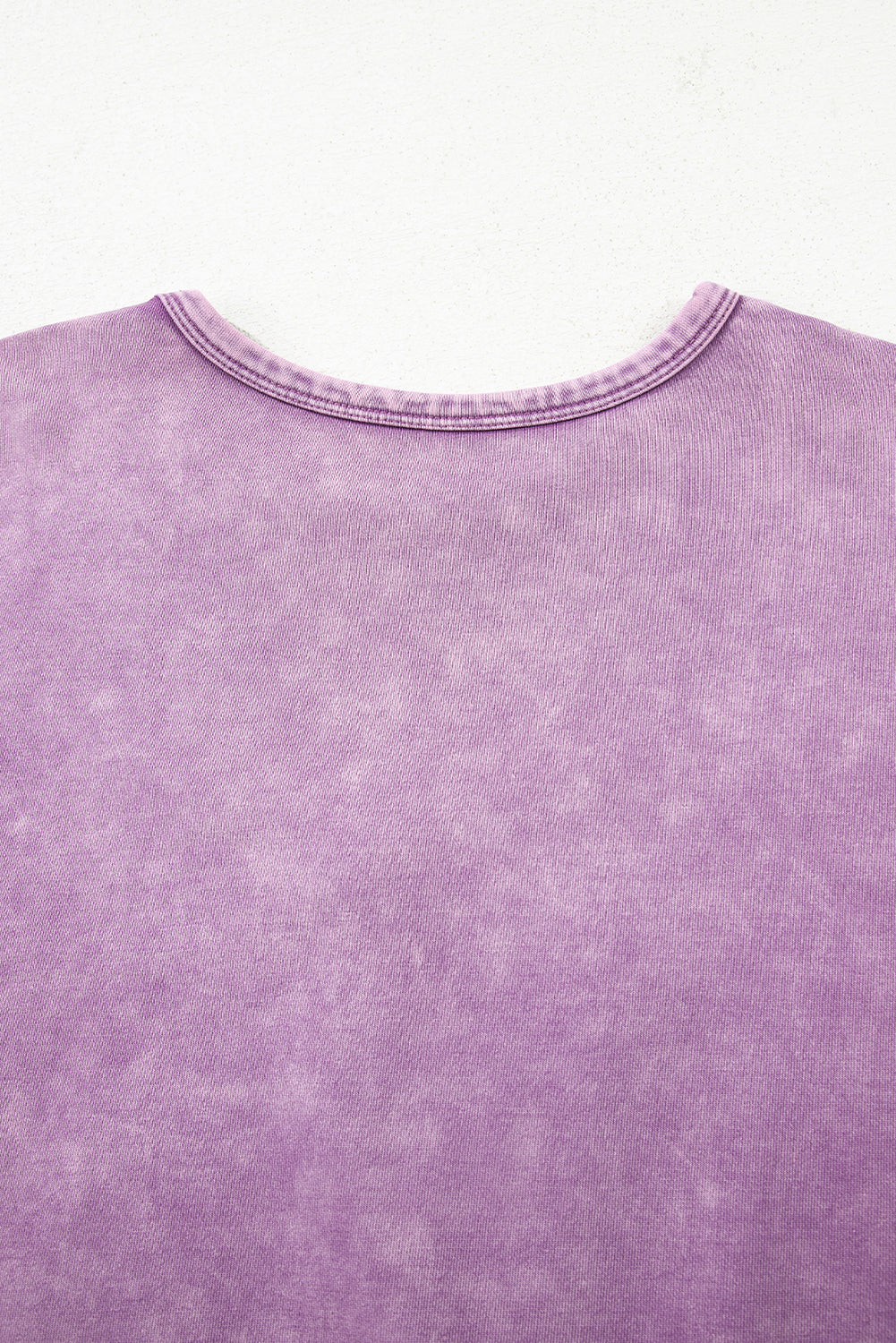 Orchid Bouquet Mineral Wash Big Bow Patchwork Pullover Sweatshirt