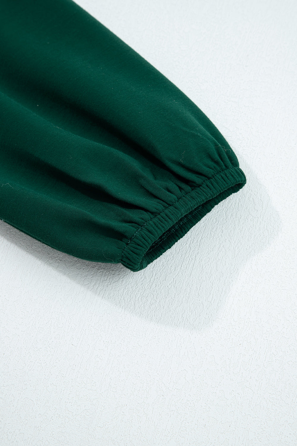 Burgundy Solid Color Ruched Detail Long Sleeve Midi Dress