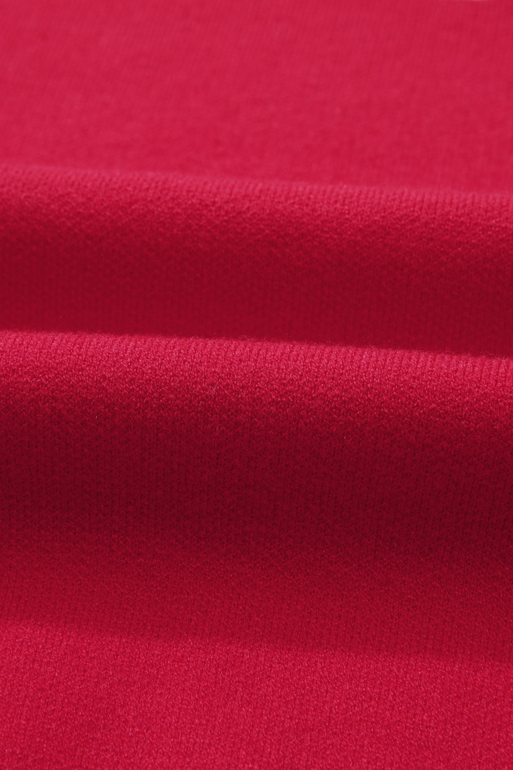 Fiery Red HO HO HO MERRY CHRISTMAS Drop Shoulder Loose Sweater