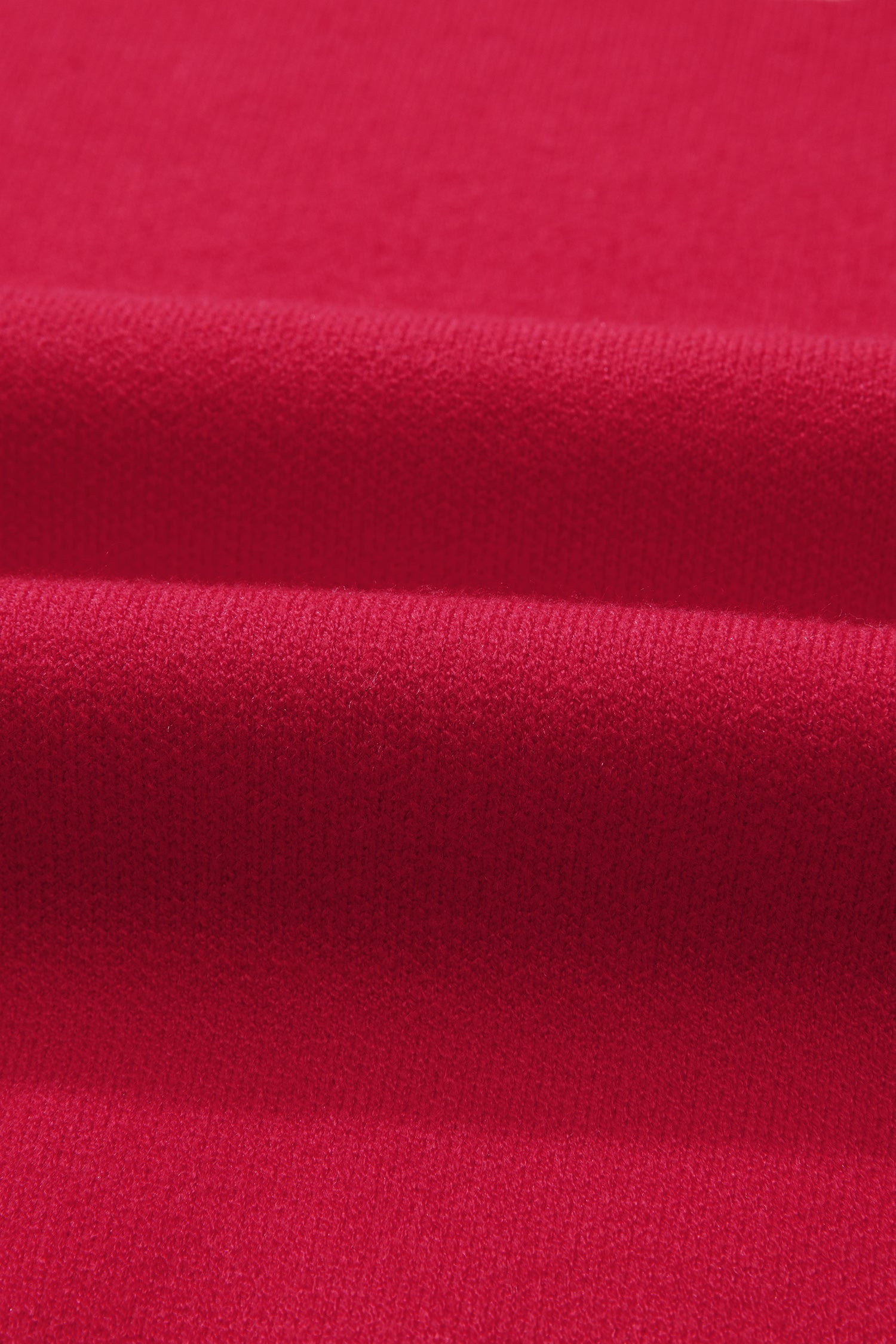 Fiery Red HO HO HO MERRY CHRISTMAS Drop Shoulder Loose Sweater