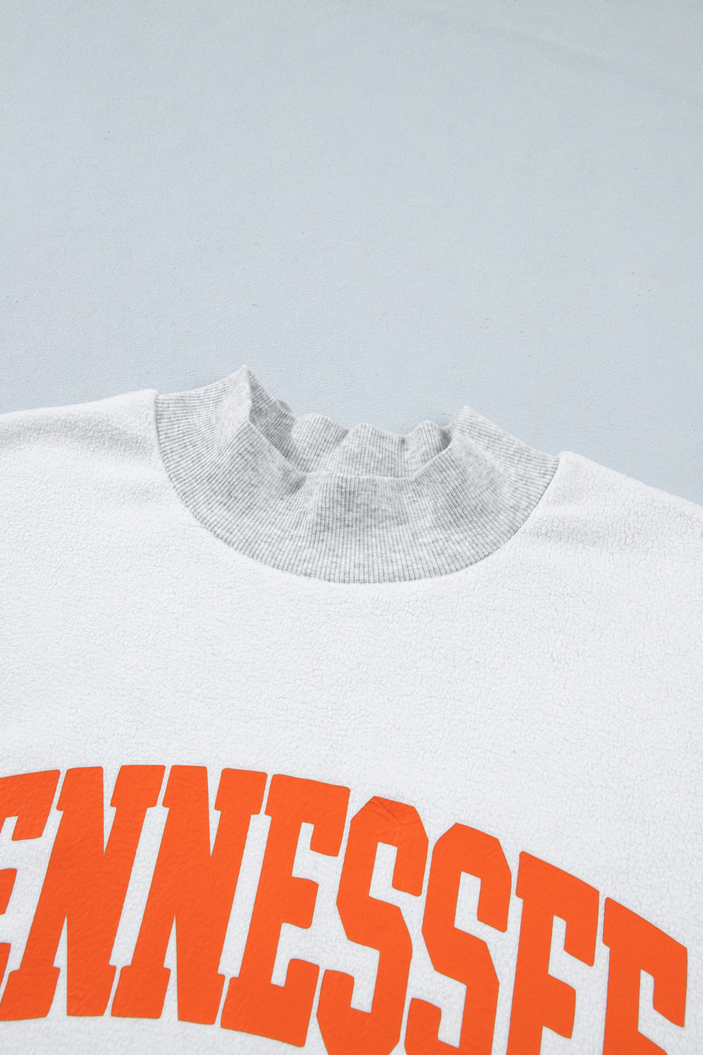 Light Grey TN TENNESSEE Double Printed Reversible Mock Neck Sweatshirt