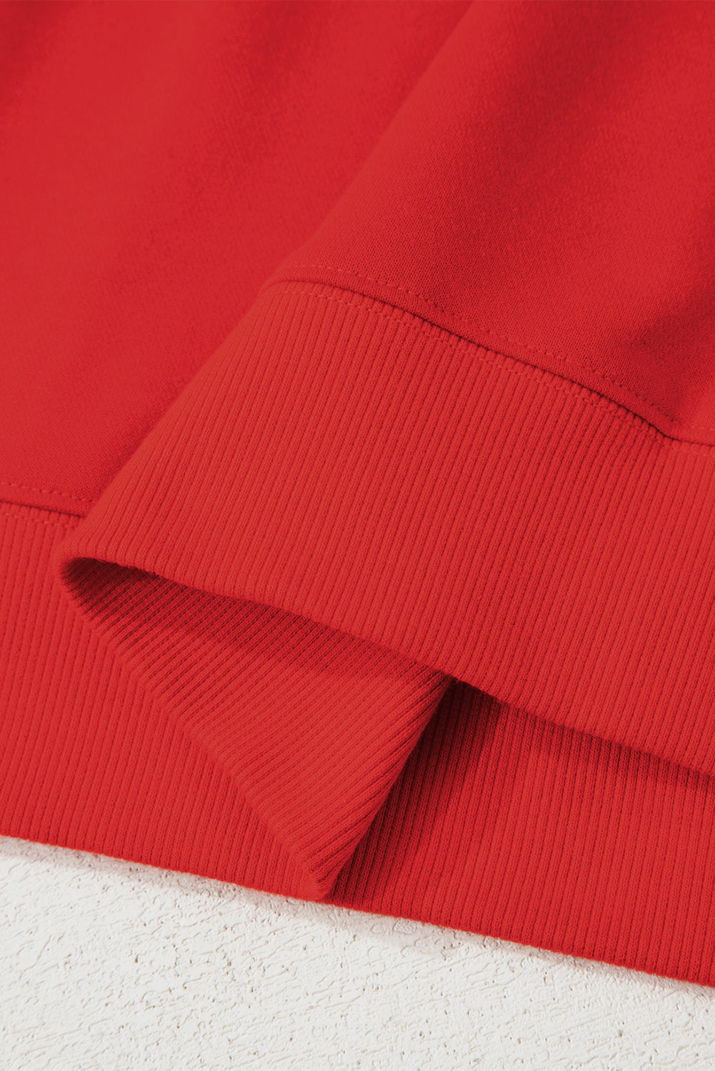 Fiery Red Varsity Striped Detail Drop Shoulder Oversized Sweatshirt