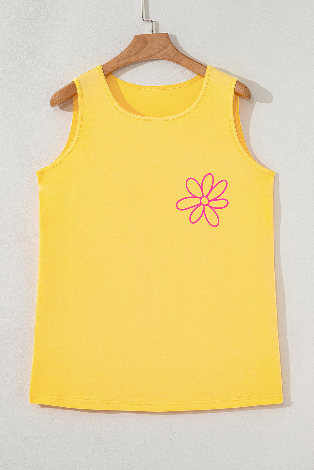 Sachet Pink Butterfly Graphic Casual Tank Top