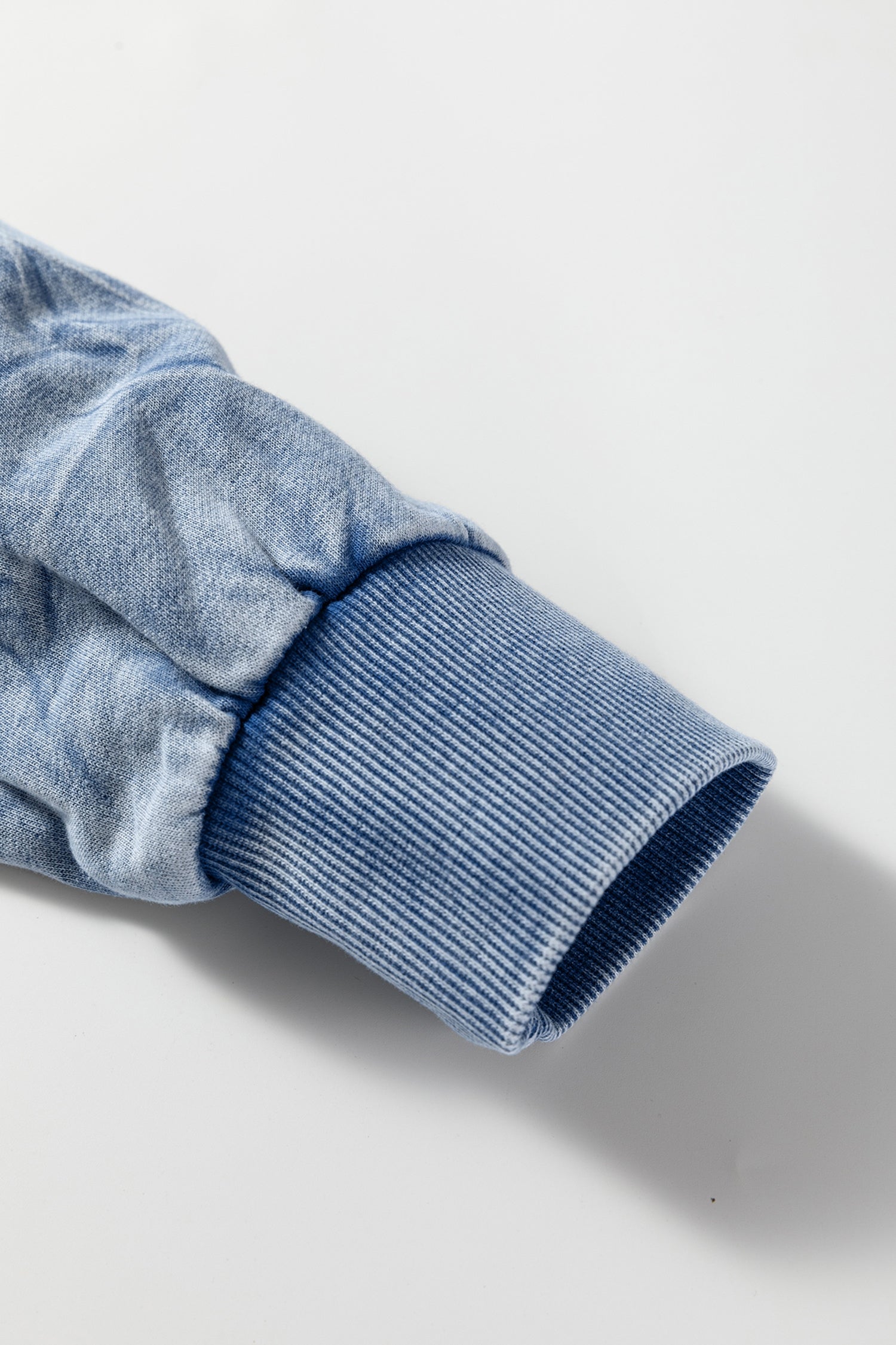 Real Teal saved by grace Letter Embroidery Mineral Wash Loose Sweatshirt