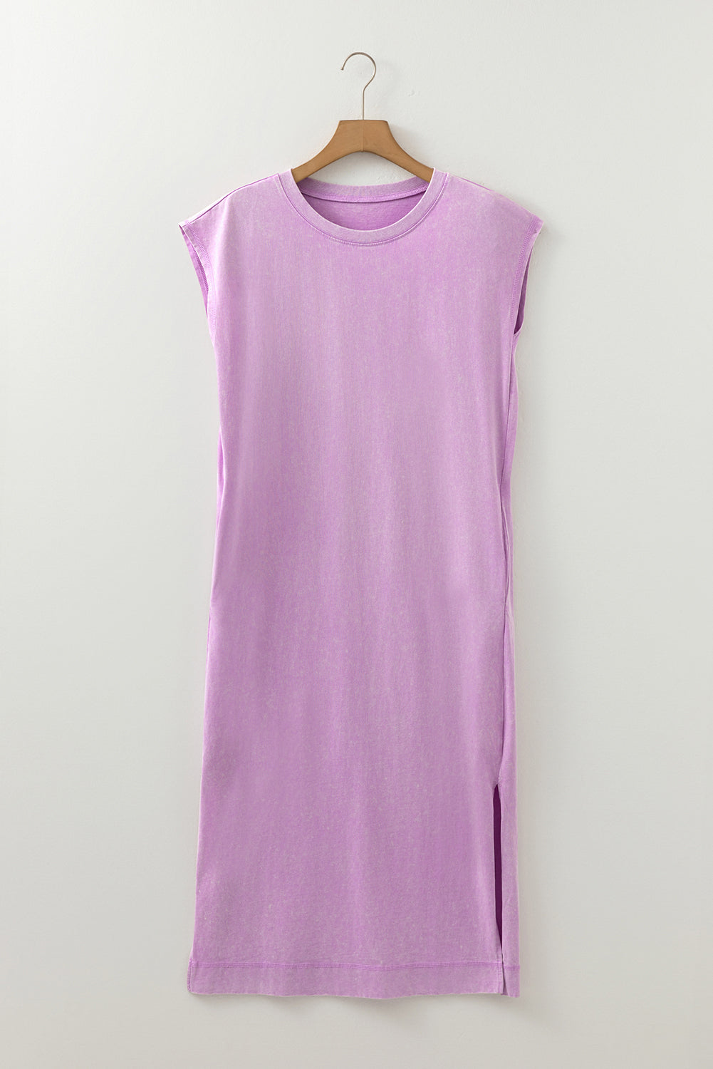 Carrot Mineral Wash Pocketed T-shirt Long Dress