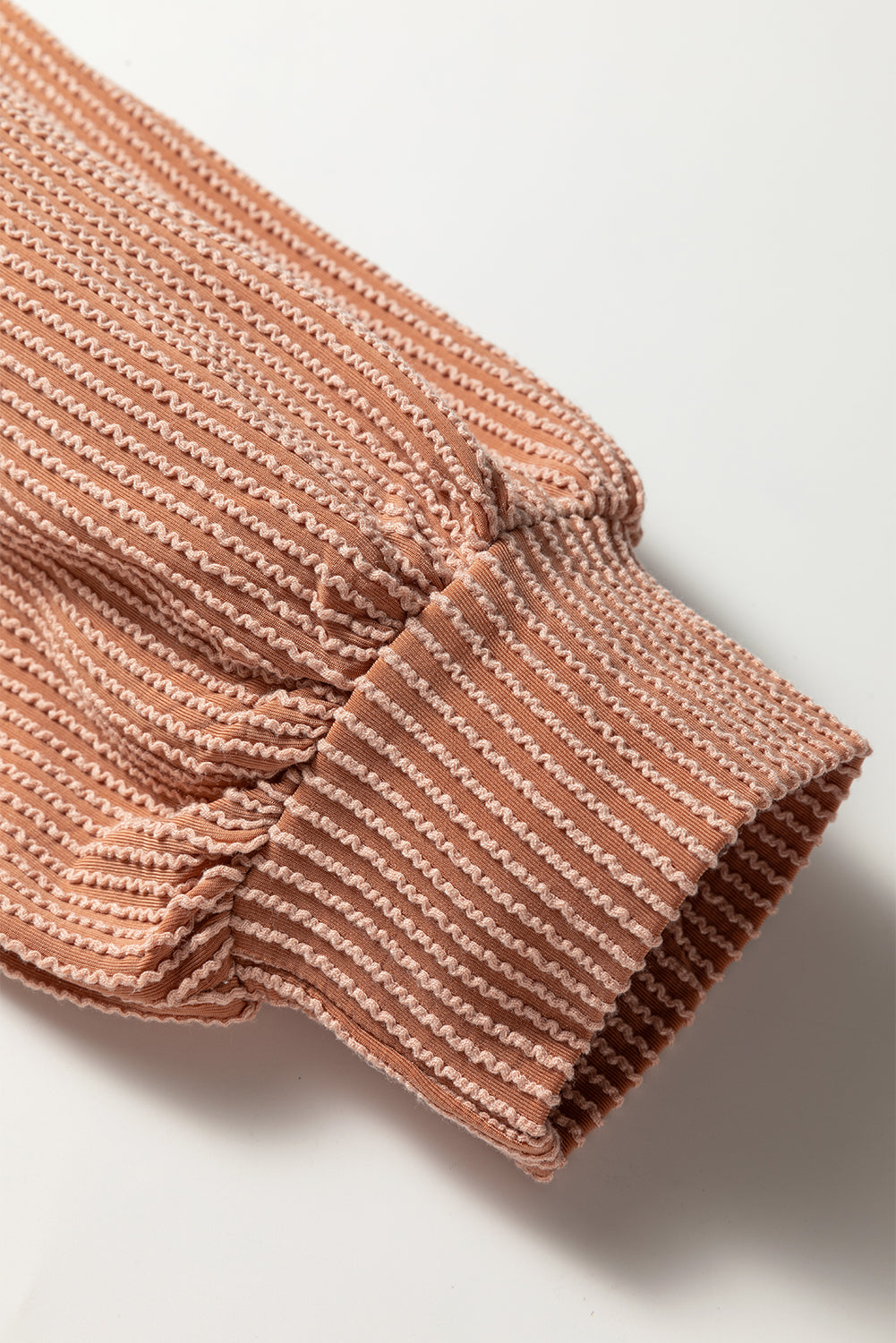 White Cable Texture Ribbed Color Block Plus Size Knit Top