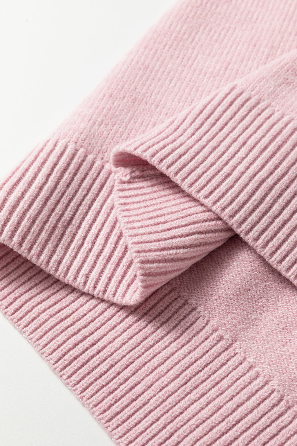 Pink Corded Love Script Graphic Baggy Sweater