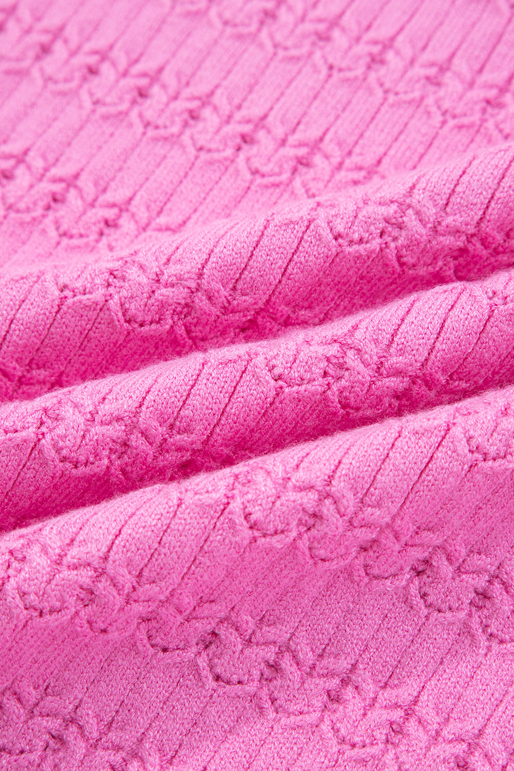 Sea Green Trendy Pattern Knit Ribbed Cuffs Crew Neck Sweater