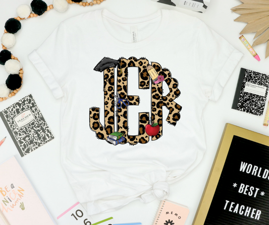 Leopard school Monogram Shirt