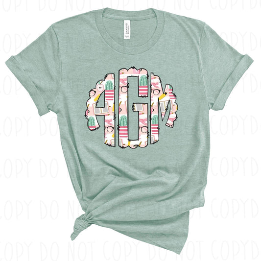 Teacher Essentials Monogram Shirt