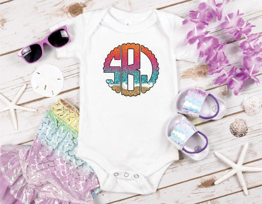 Beach Monogram Youth Shirt