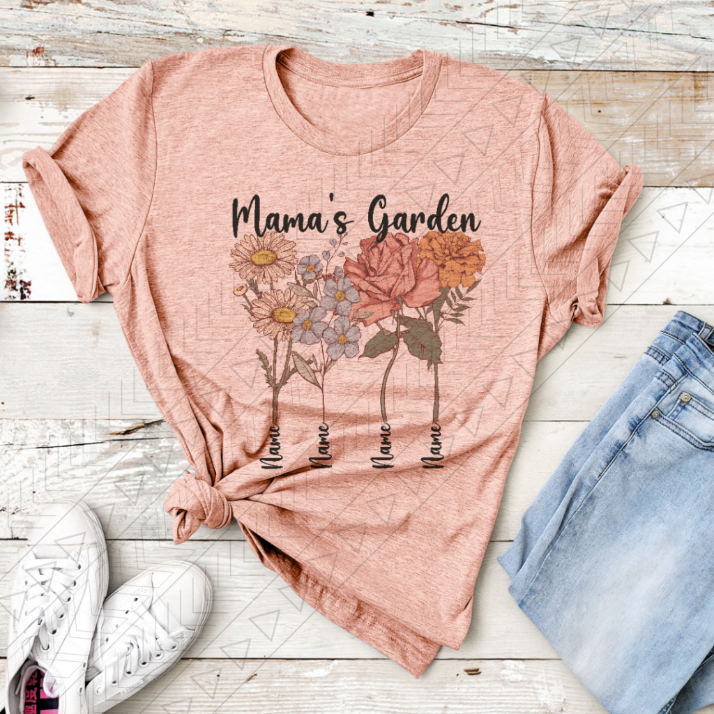 Vintage Mama's Garden  Name Tee *row*