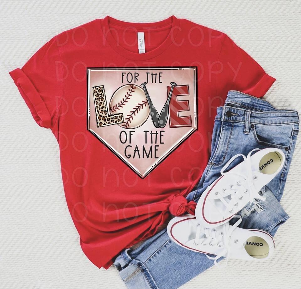 For the Love of the game graphic tee