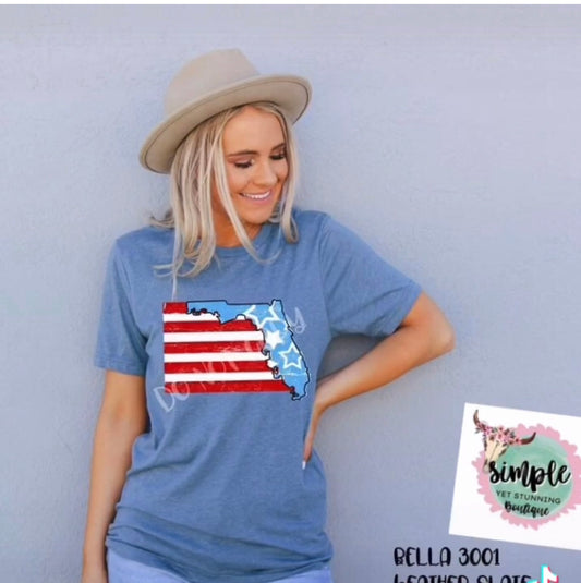 STARS AND STRIPES FLORIDA GRAPHIC TEE