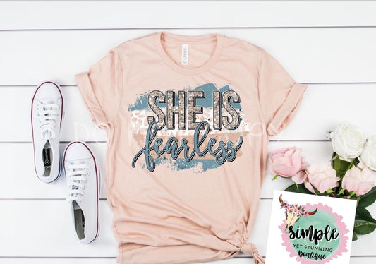 “She is Fearless” graphic tee