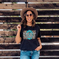 Pray Everyday Turquoise & Leopard Graphic Tee