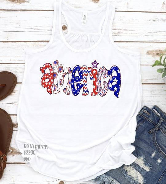 America graphic tee or tank